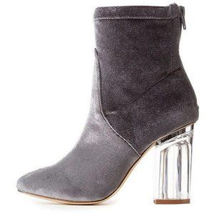 Whitney Gray Stretch Heels